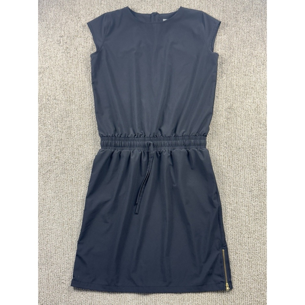 Albion Fit Womens M Going Places Dress Short Sleeve Stretch Black